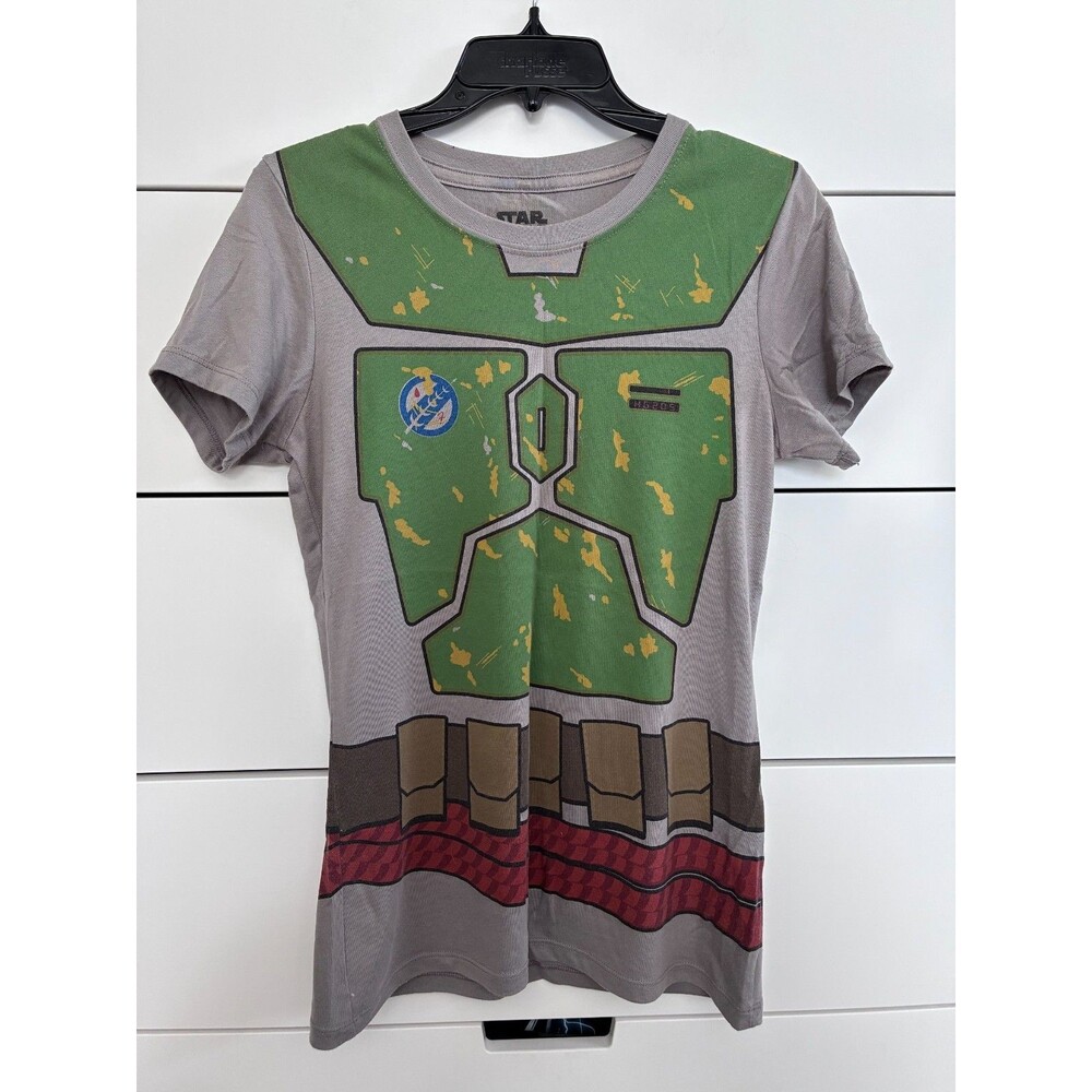 Star Wars Mighty Fine I am Boba Fett T-Shirt Juniors Size L USED READ Disney